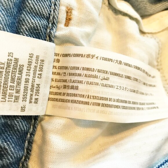 HOLLISTER Ultra High Rise Mom Vintage Stretch Ripped Jeans Womens 28 - Picture 7 of 11